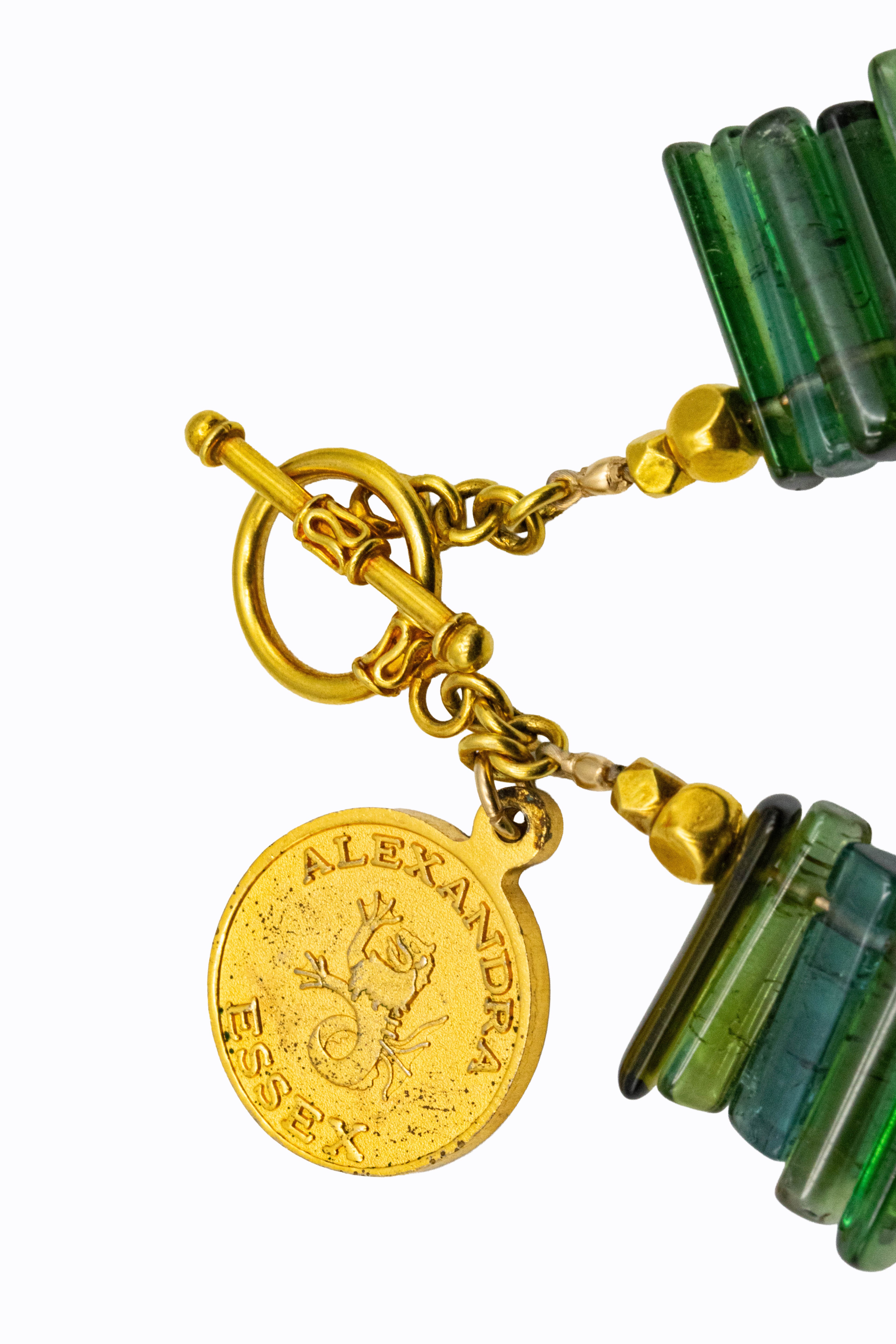 Verdure 18k gold tourmaline necklace — detail — Alexandra Essex Exquisite Jewels