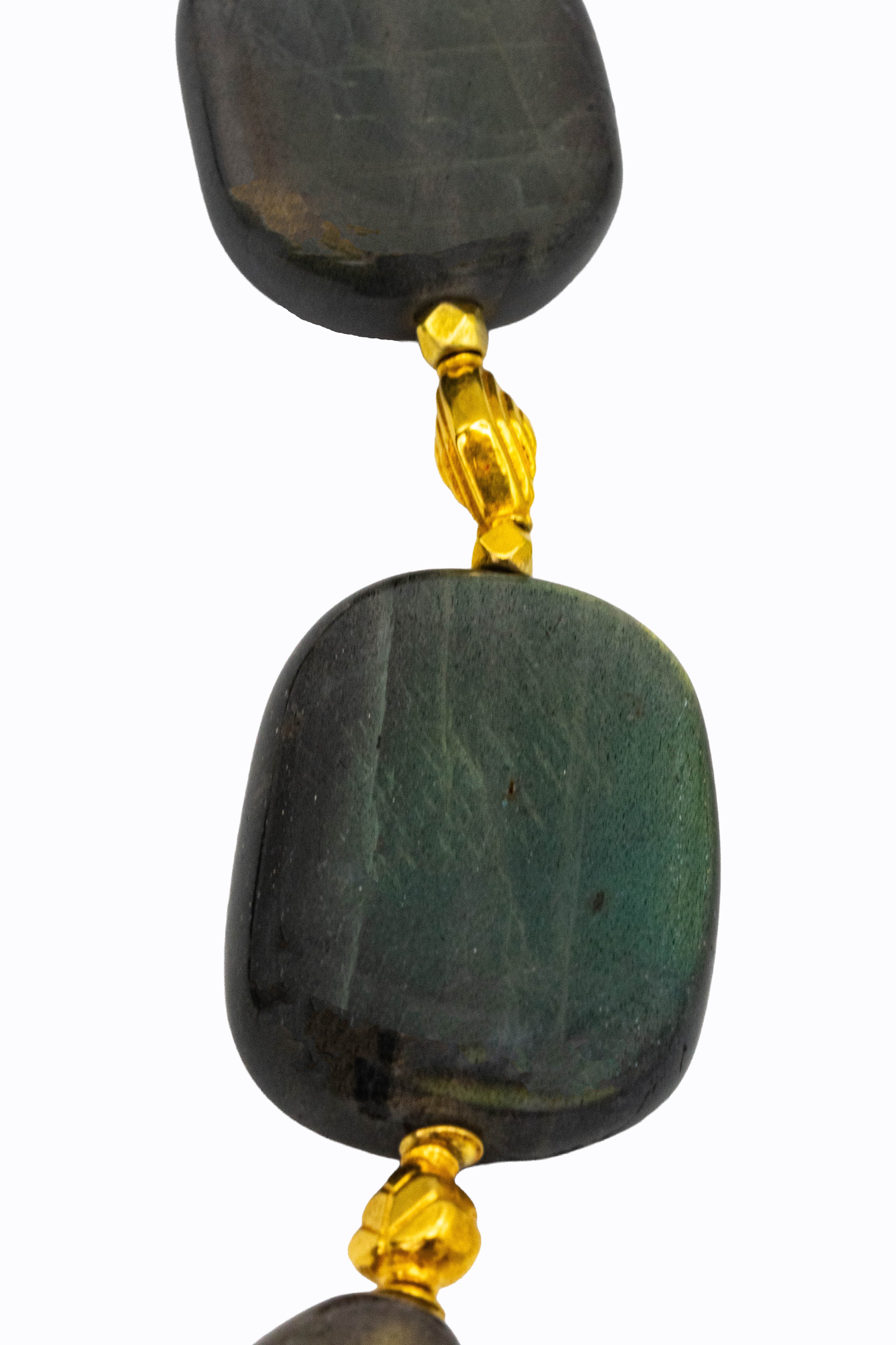 Noosa labradorite necklace 18k gold styled — Alexandra Essex Exquisite Jewels