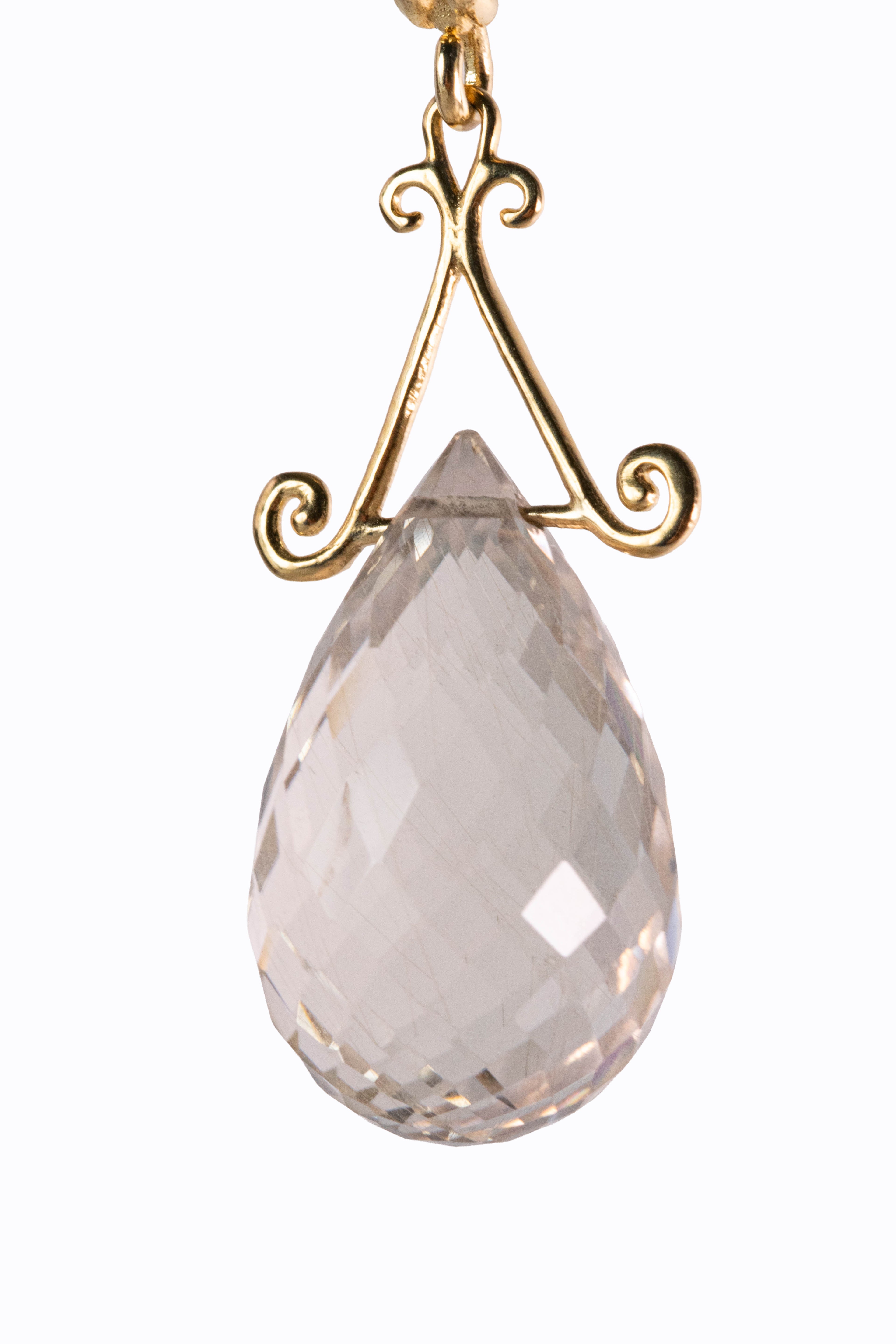 La Bella quartz briolette earrings styled — Alexandra Essex Exquisite Jewels