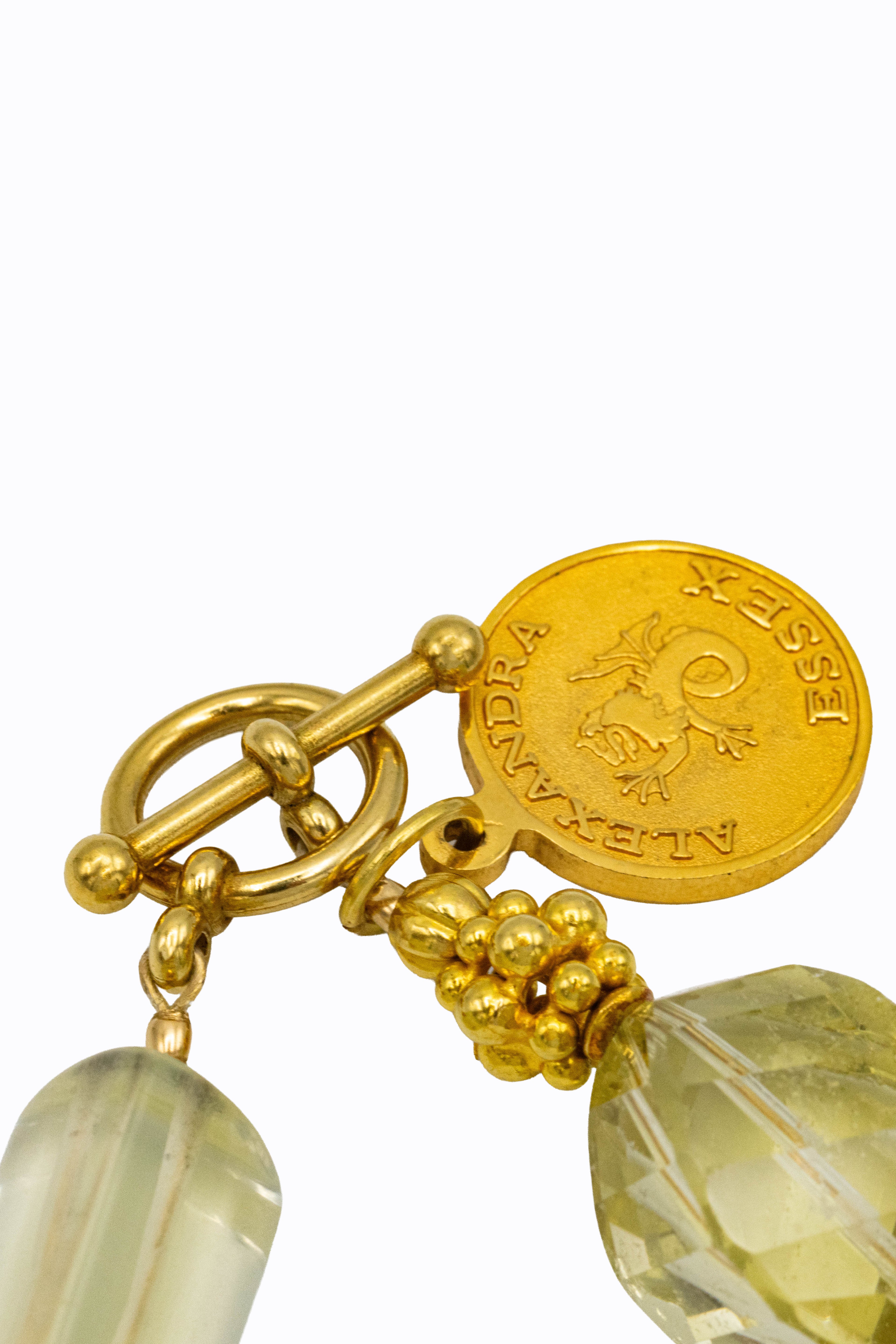 Soleil golden citrine necklace — close-up — Alexandra Essex Exquisite Jewels