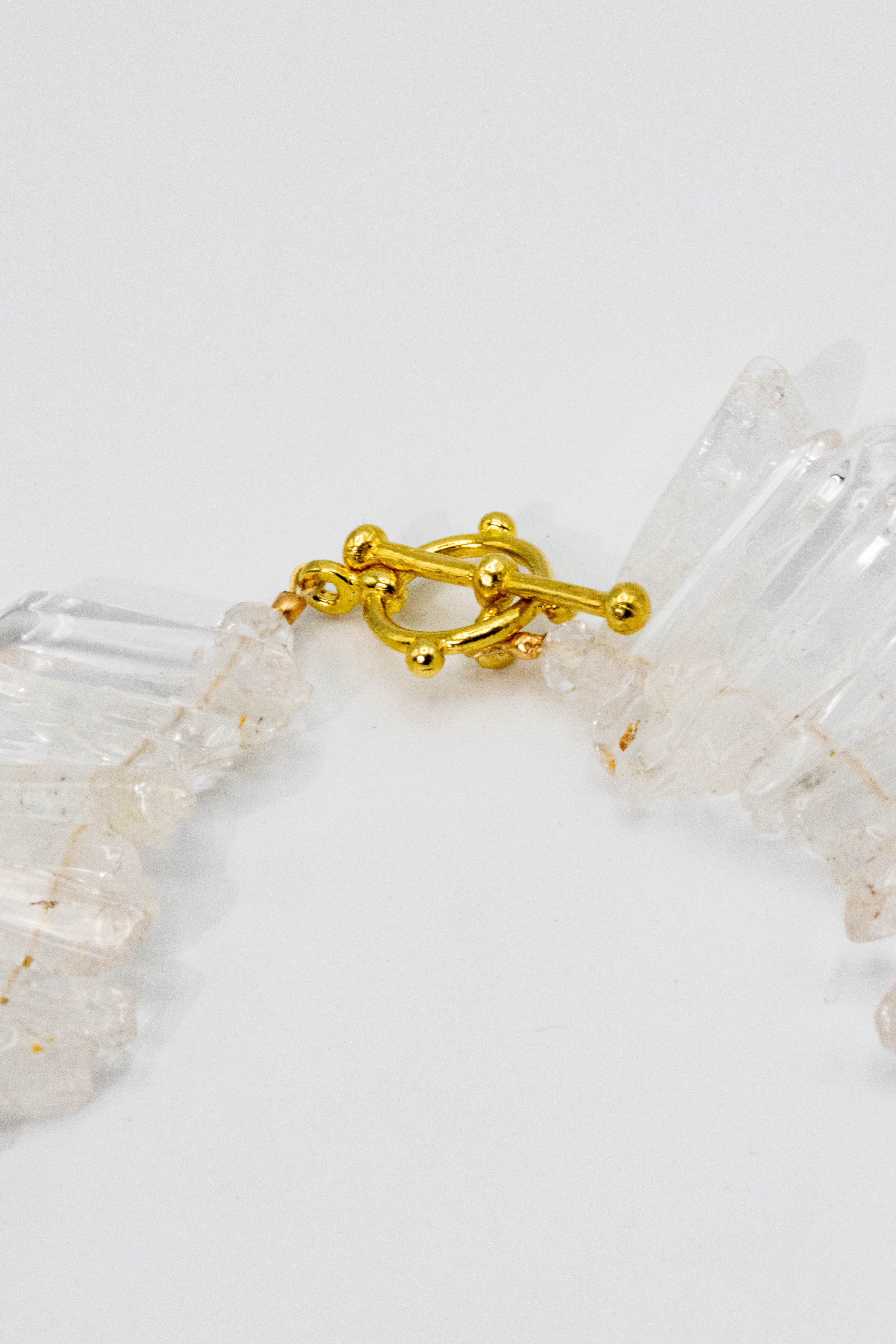 Tibetan quartz necklace Ganesh medallion — detail — Alexandra Essex Exquisite Jewels